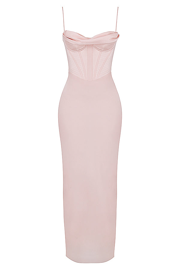 Ivory Corset Maxi Dress aclosy