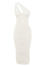 Cutout One-Shoulder Midi Bandage Dress Trendsi
