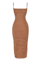 LEMILY MOCHA CORSET MAXI DRESS aclosy