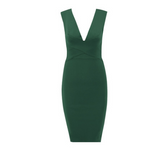 V Neck Party Bandage Dress aclosy