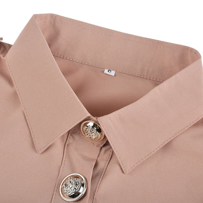 Buttoned Long Sleeve Shirt Aclosy
