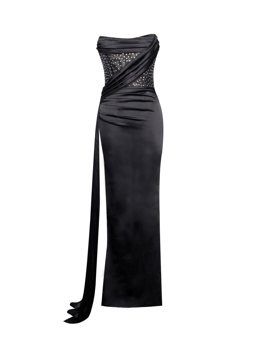 Long Evening Dress With Bra And Diamond Ironing Aclosy