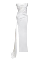Long Evening Dress With Bra And Diamond Ironing Aclosy