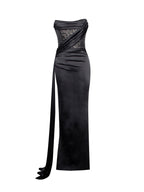 Long Evening Dress With Bra And Diamond Ironing Aclosy