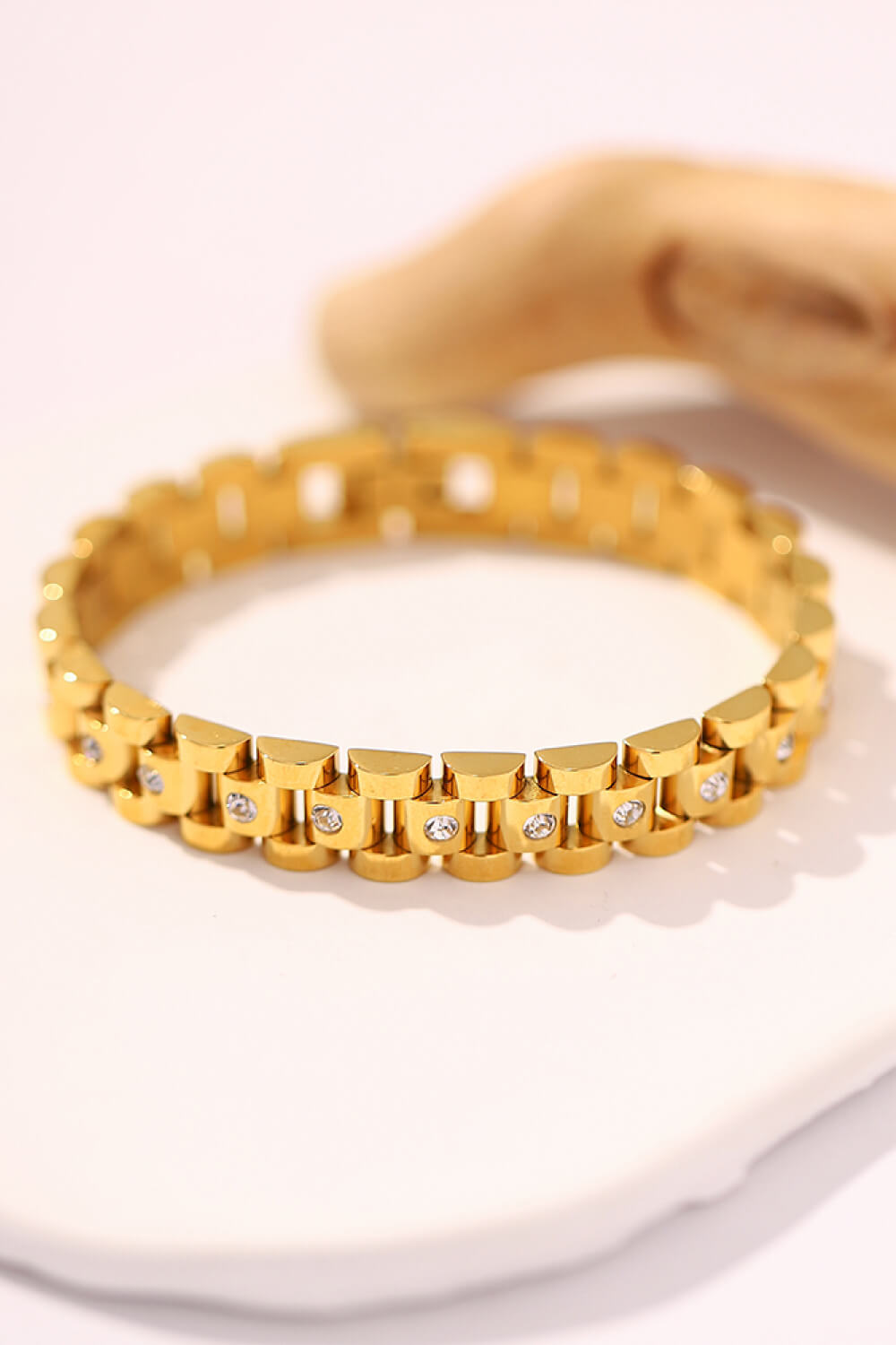 18K Gold-Plated Watch Band Bracelet Trendsi