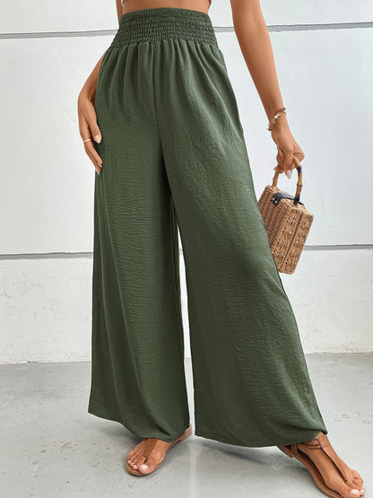Wide Waistband Relax Fit Long Pants Trendsi