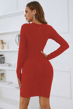 Elite V Neck Mesh Mini Dress Set-White Trendsi