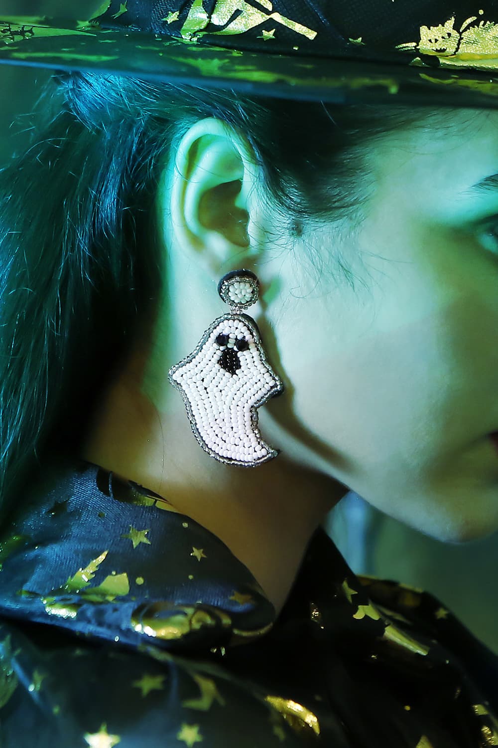 Ghost Shape Beaded Dangle Earrings Trendsi