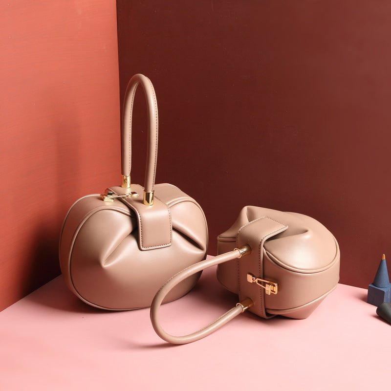 Leather handbags fashion dumplings handbag Aclosy