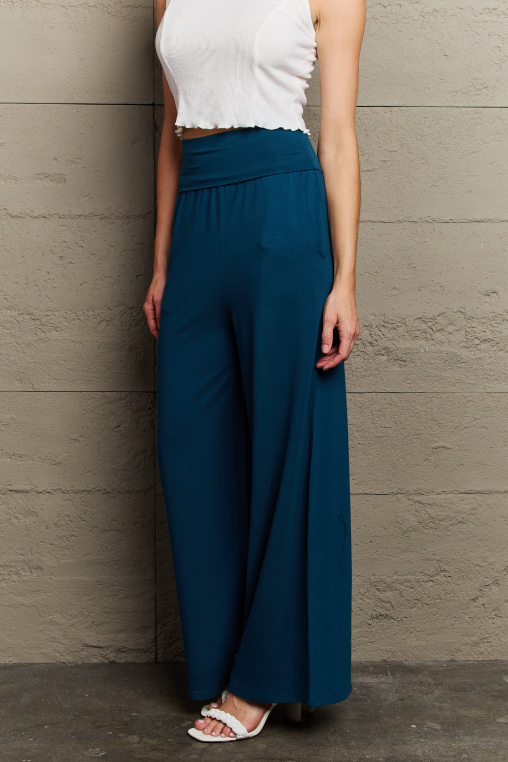 Culture Code My Best Wish Full Size High Waisted Palazzo Pants Trendsi