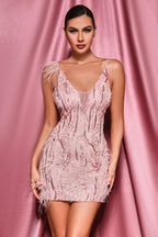 Kevola Pink Mini Dress aclosy