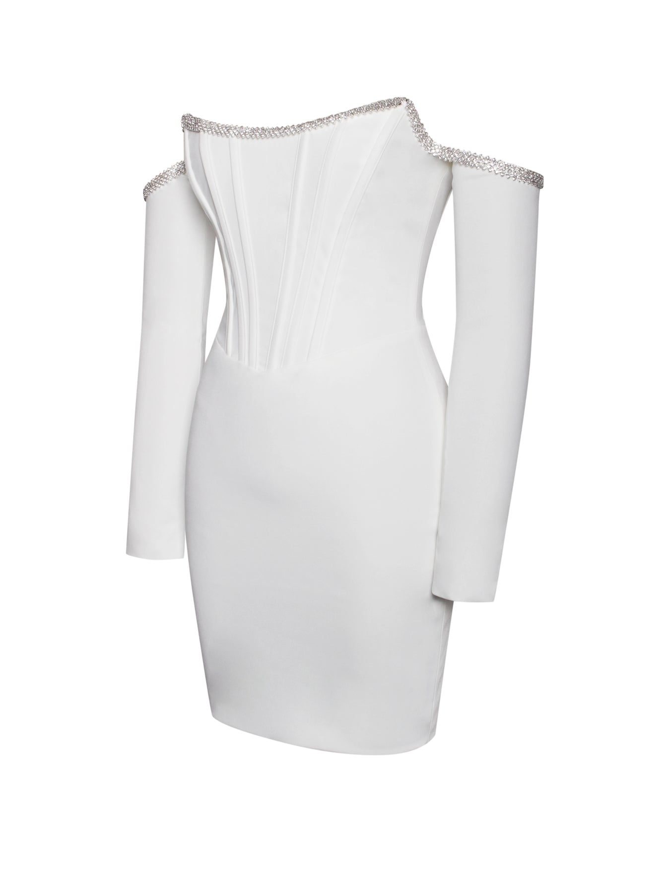 Diamond Long Sleeve Bandage One-piece Dress aclosy