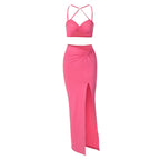 Fashion Sling Slim Slit Skirt Set ACLOSY