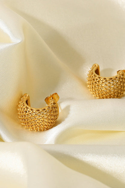 Mesh Half Hoop Earrings Trendsi