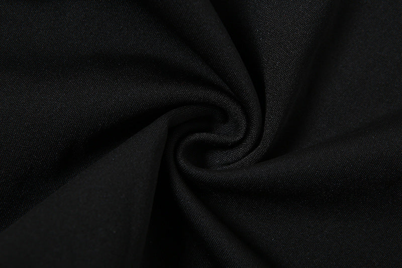 Sling Low Cut Backless-Black Dress aclosy