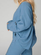 Distressed Sweatshirt and Joggers Set Trendsi