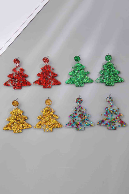 Christmas Tree Acrylic Earrings Trendsi