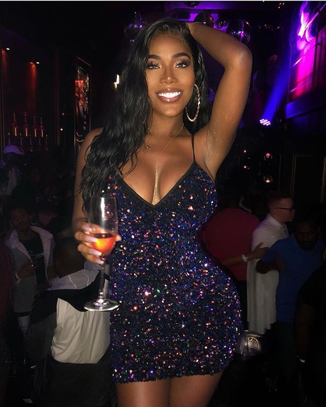 Strap sequin dress Aclosy