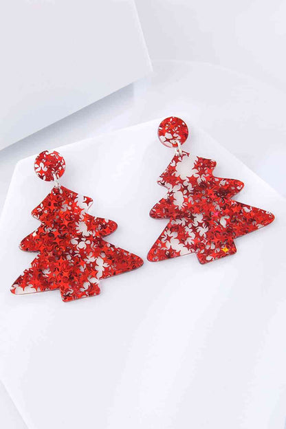 Christmas Tree Acrylic Earrings Trendsi