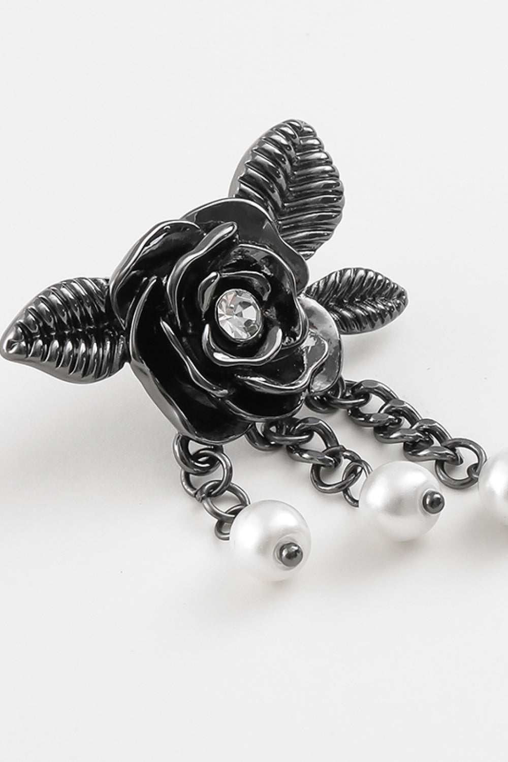 Floral Chain Detail Pearl Earrings Trendsi