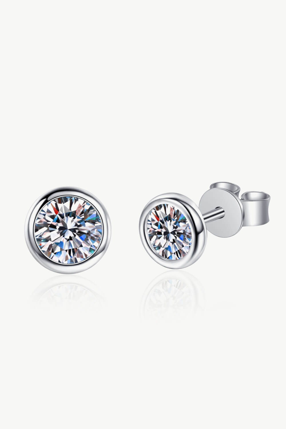 Inlaid 1 Carat Moissanite Stud Earrings Trendsi