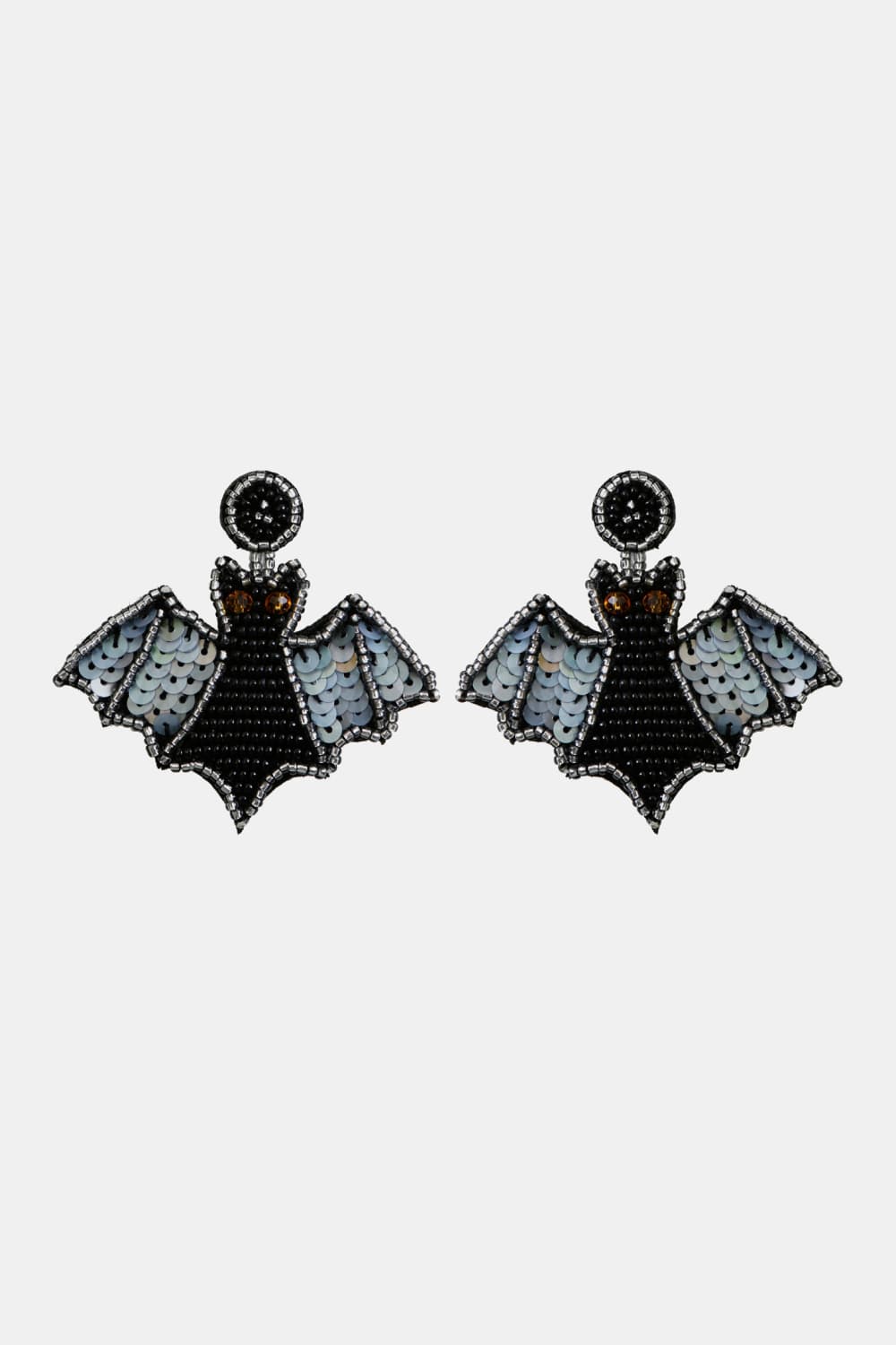 Bat Shape Beaded Dangle Earrings Trendsi