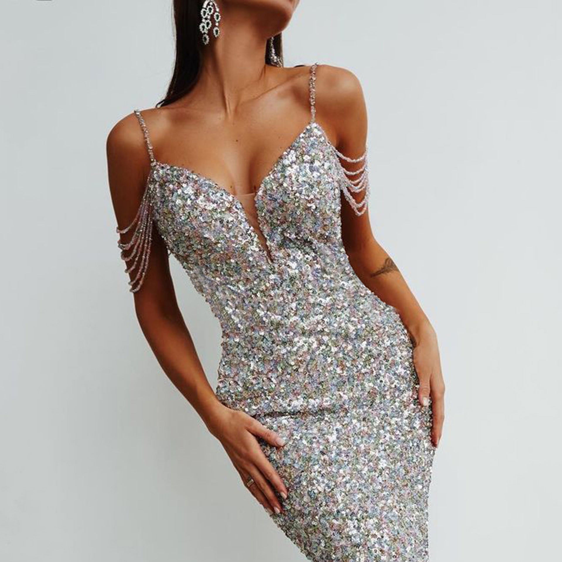 Alika Sequin Mini Dress aclosy