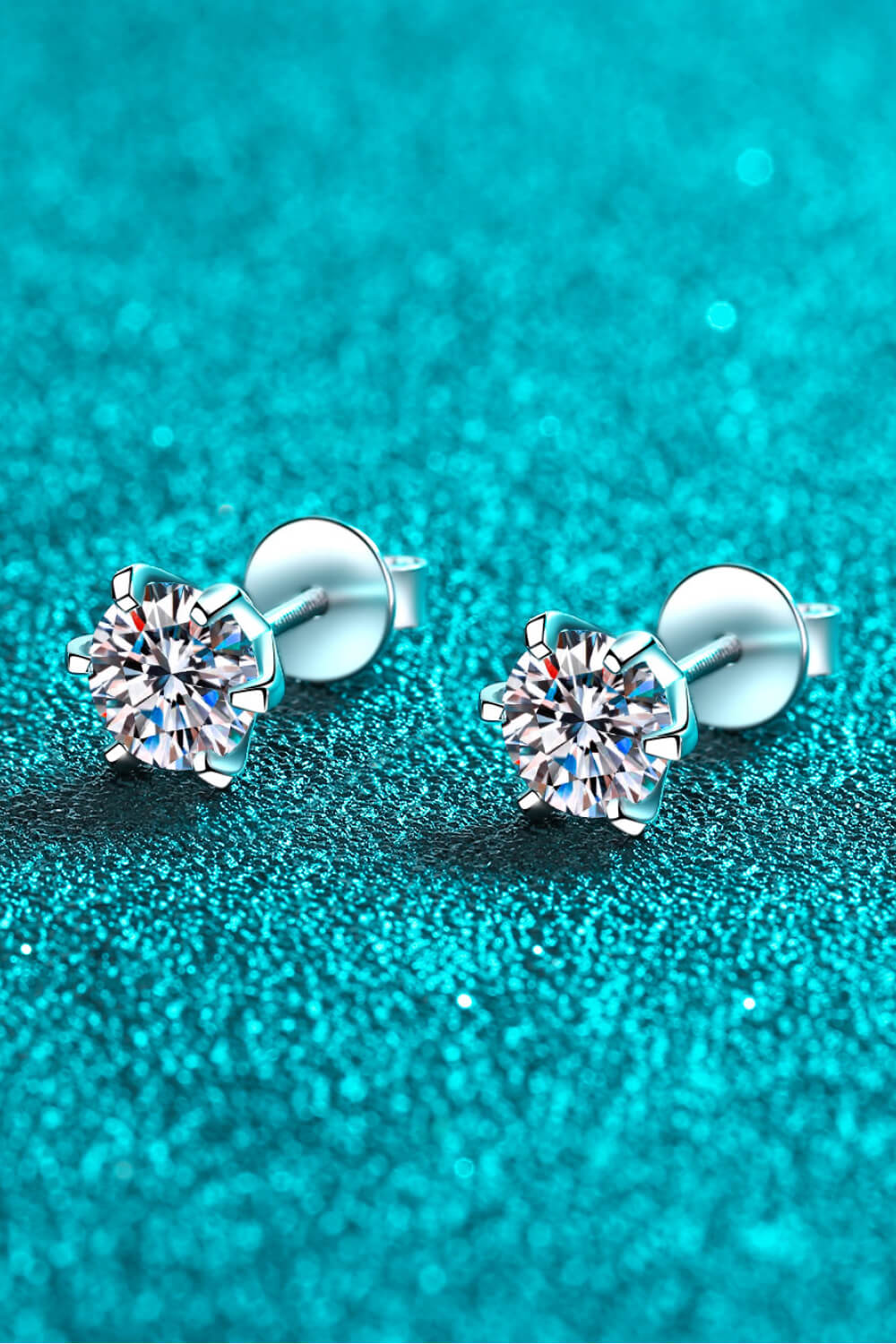 Inlaid Moissanite Stud Earrings Trendsi