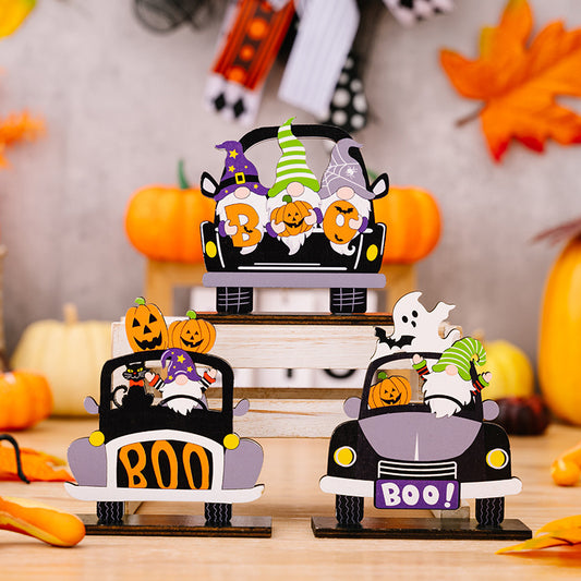 3-Piece Halloween Element Car-Shape Ornaments Trendsi