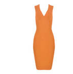 V Neck Party Bandage Dress aclosy