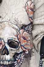 Printed Turtleneck Long Sleeve Mini Dress Trendsi