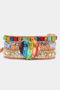Imperial Jasper & Crystal Layered Bracelet Trendsi