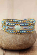 Handmade Teardrop Shape Triple Layer Beaded Bracelet Trendsi