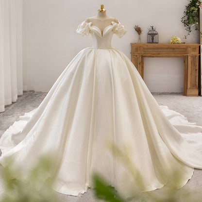 French Bride Small Premium Wedding Dress aclosy