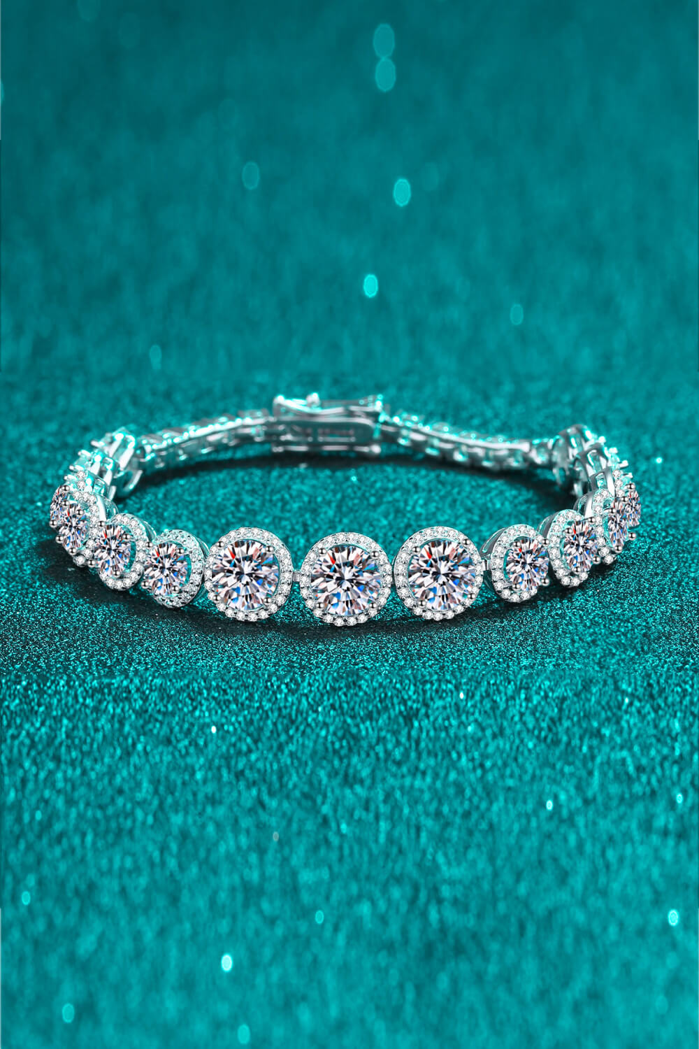 925 Sterling Silver 10.4 Carat Moissanite Bracelet Trendsi