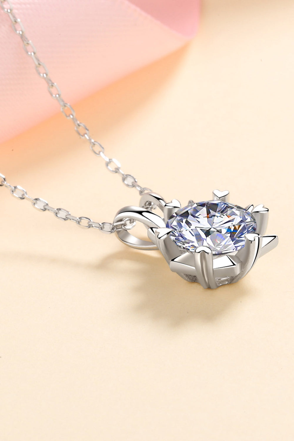 Learning To Love 925 Sterling Silver Moissanite Pendant Necklace Trendsi