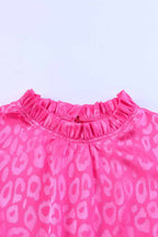 Leopard Tie Belt Tiered Dress Trendsi