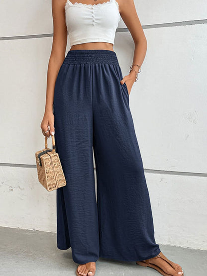 Wide Waistband Relax Fit Long Pants Trendsi