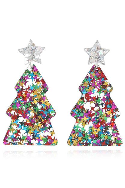 Christmas Tree Acrylic Earrings Trendsi