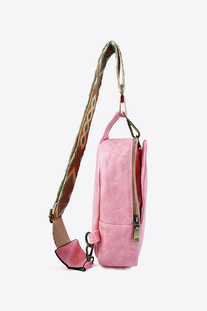 Adjustable Strap PU Leather Sling Bag Trendsi