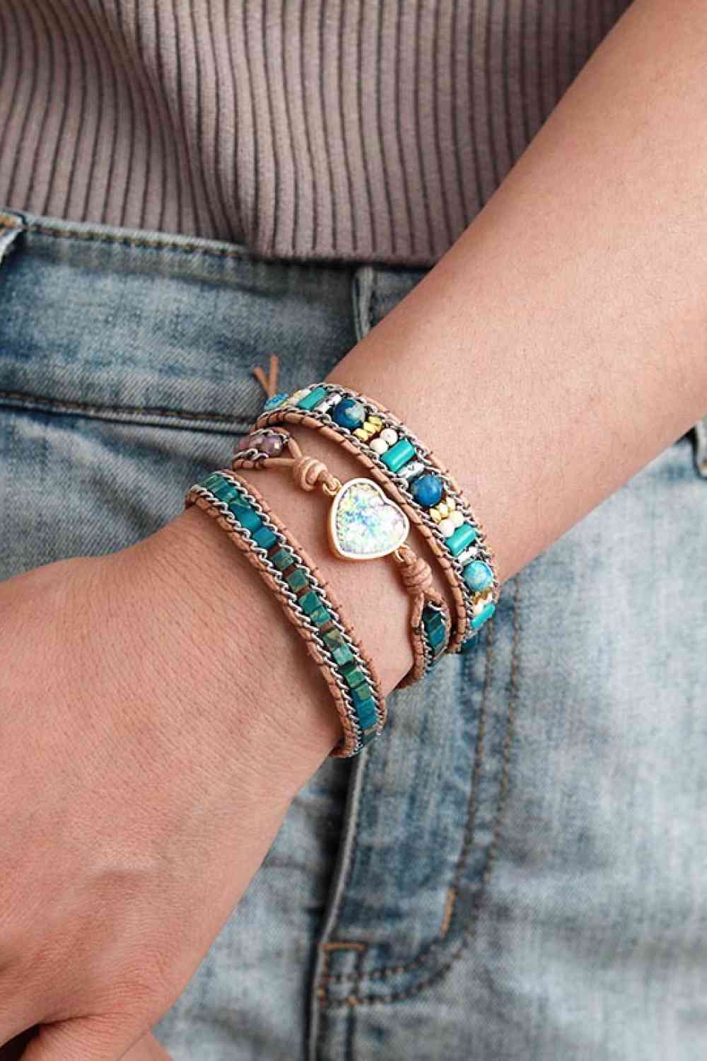 Heart Layered Bracelet Trendsi