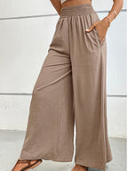 Wide Waistband Relax Fit Long Pants Trendsi