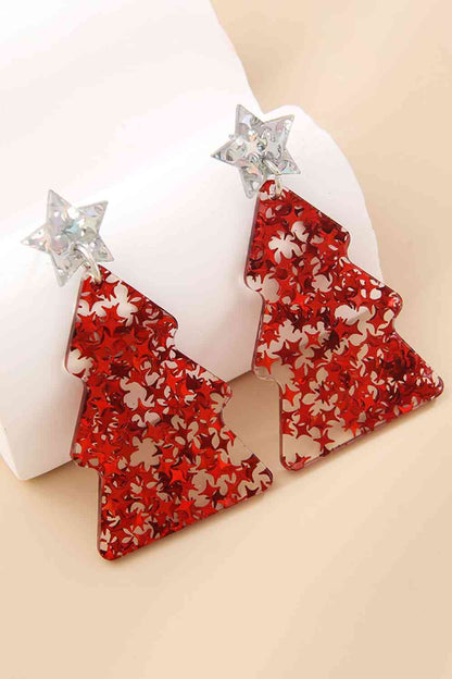 Christmas Tree Acrylic Earrings Trendsi