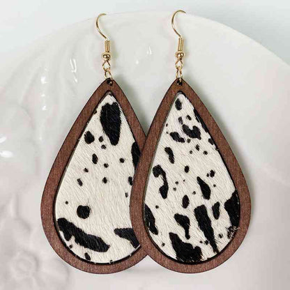 Teardrop Shape Wooden Dangle Earrings Trendsi