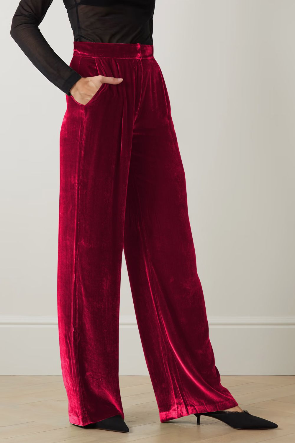 Double Take Loose Fit High Waist Long Pants with Pockets Trendsi