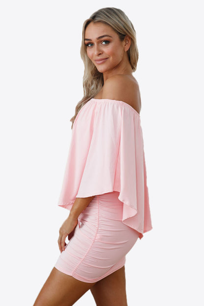 Full Size Off-Shoulder Layered Dress Trendsi