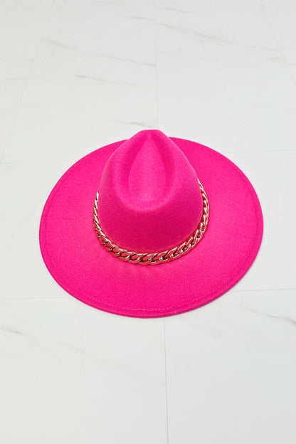 Fame Keep Your Promise Fedora Hat in Pink Trendsi