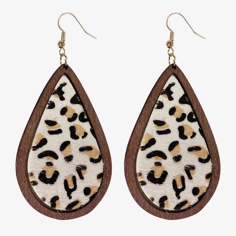 Teardrop Shape Wooden Dangle Earrings Trendsi