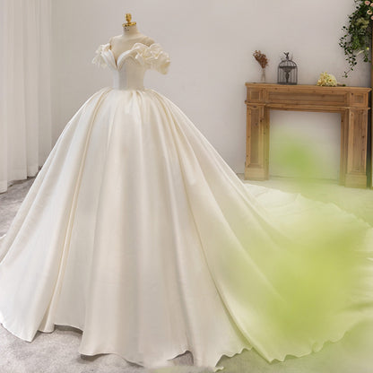 French Bride Small Premium Wedding Dress aclosy