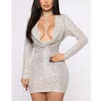 Mini Swing Collar Dress-Party aclosy